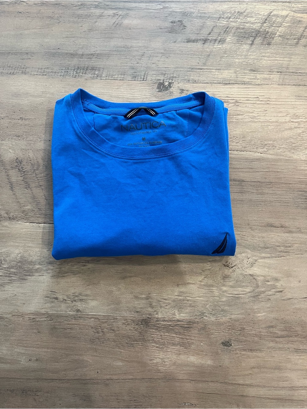 Nautica Men’s Short Sleeve Crew T-Shirt in Bright Blue